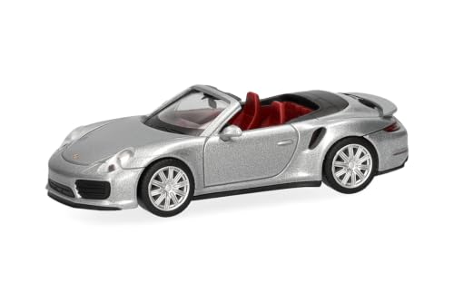 herpa-porsche-911-991-turbo-cabrio-modellauto-1-87-silber image 6