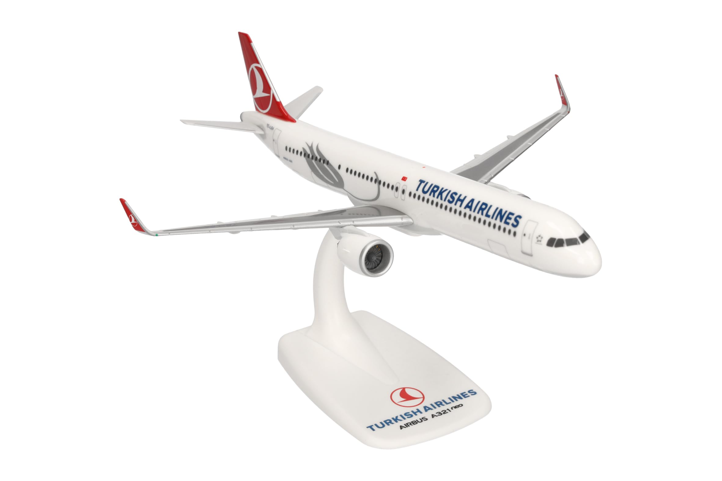 herpa-snapfit-turkish-airlines-a321neo-flugzeugmodell-1-200-kunststoff image 4